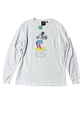 KITH x Disney 70s Pencil Mickey Long-Sleeve Tee size S Authentic